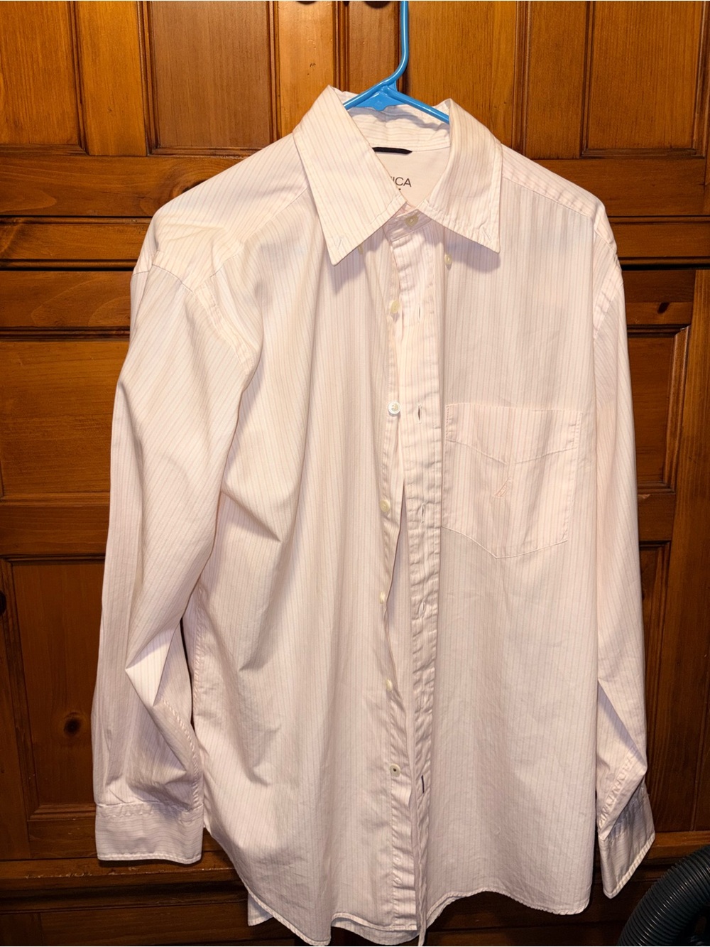 Nautica Light Pink Pinstripe Dress Shirt